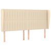 vidaXL Boxspringbett mit Matratze Creme 160x200 cm Stoff