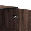 vidaXL Highboard Braun Eichen-Optik 35,5x35x139cm Holzwerkstoff Metall