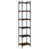 vidaXL B&uuml;cherregal 6 B&ouml;den Braun Eiche-Optik 40x30x188cm Holzwerkstoff