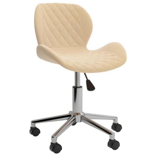 vidaXL Esszimmerstuhl Drehbar Creme Samt