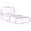 vidaXL Bettgestell ohne Matratze "Hvar" Grau 80x200 cm Kunstleder