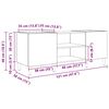 vidaXL Schallplattenschrank Altholz 121 x 38 x 48 cm Holzwerkstoff