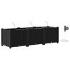 vidaXL Garten-Pflanzgef&auml;&szlig; 3 pcs Schwarz Stahl