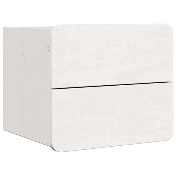 vidaXL Nachttisch Wei&szlig; 39 x 34 x 33 cm Massivholz Kiefer