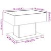 vidaXL LED-Couchtisch Schwarz 70x50x45 cm Holzwerkstoff