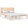 vidaXL Massivholzbett 135x190 cm