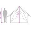 vidaXL Campingzelt 5 Personen Grau und Orange Wasserdicht