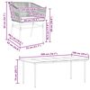 vidaXL 7-tlg. Garten-Essgruppe mit Kissen Schwarz Poly Rattan Glas