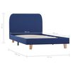 vidaXL Bettgestell Blau Stoff 90x200 cm
