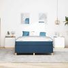 vidaXL Bettrahmen mit Matratze Blau 140 x 200 cm Stoff