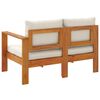 vidaXL Gartensofa mit 1 Armlehne 2-Sitzer Massivholz Akazie