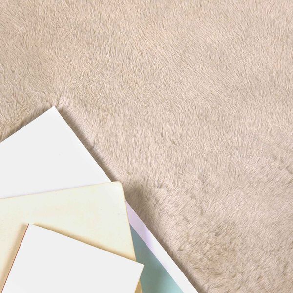 vidaXL Kunstfell Hasen Teppich Olite Taupe 60 x 110 cm Polyester