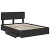 vidaXL Aufbewahrungsbett Schwarz 150 x 200 cm Holzwerkstoff