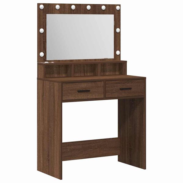 vidaXL Schminktisch Braun Eichen-Optik 79 x 41 x 135 cm Holzwerkstoff