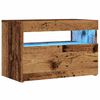 vidaXL TV-Schrank mit LED-Leuchten Altholz-Optik 60x35x40 cm
