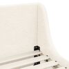 vidaXL Kinderbettgestell mit Kopfteil Creme 80 x 200 cm Schafstoff