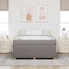 vidaXL Bettgestell mit Matratze mit Matratze Taupe 160 x 200 cm Stoff