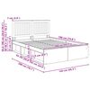 vidaXL Bettrahmen Altholz 140 x 190 cm Massives Kiefernholz