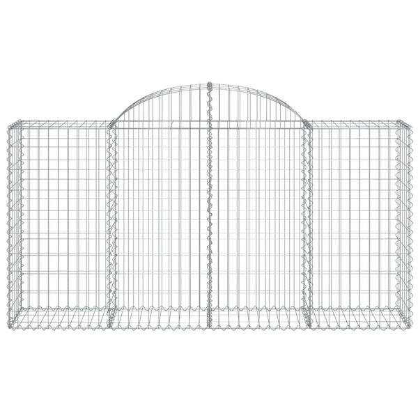 vidaXL Gabionen mit Hochbogen 30 Stk 200x50x100/120cm Verzinktes Eisen
