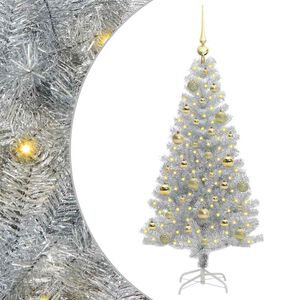 vidaXL Weihnachtsbaum Silber 120 cm PET