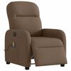 vidaXL Massagesessel Elektrisch Braun Stoff
