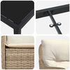 vidaXL Garten Essgruppe mit Kissen 5 pcs Beige Poly-Rattan