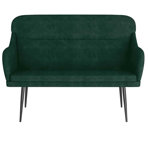 vidaXL Sitzbank Dunkelgr&uuml;n 110x76x80 cm Samt