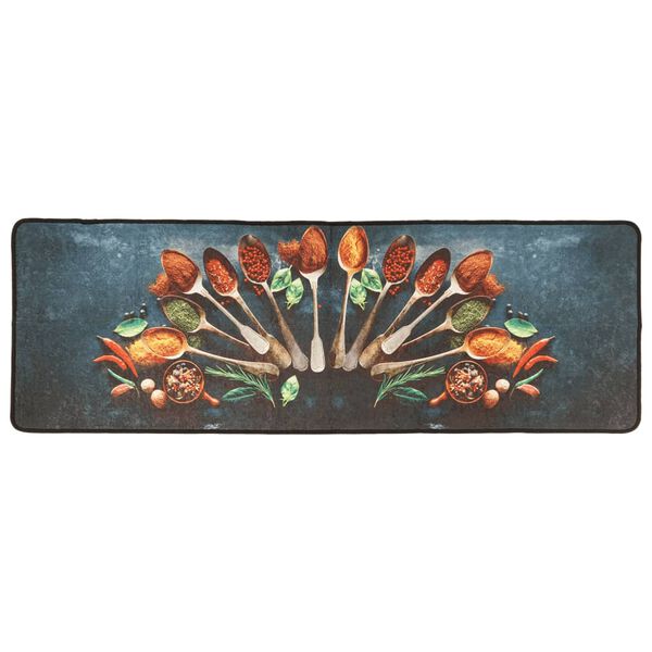 vidaXL K&uuml;chenteppich Mehrfarbig 60x180 cm Waschbar Rutschfest
