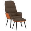 vidaXL Relaxsessel mit Hocker Braun Stoff