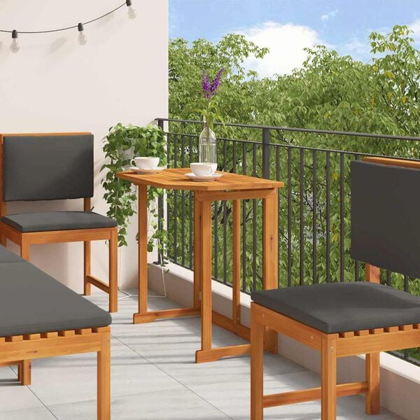 vidaXL Garten Bistro Set 6 pcs Braun Massivholz Akazie