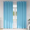 vidaXL Verdunkelungs-Vorh&auml;nge mit Ringen 2 pcs Himmelblau 245 x 140 cm