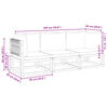 vidaXL 3-tlg. Gartensofa-Set mit Kissen Holz Akazie & Seil