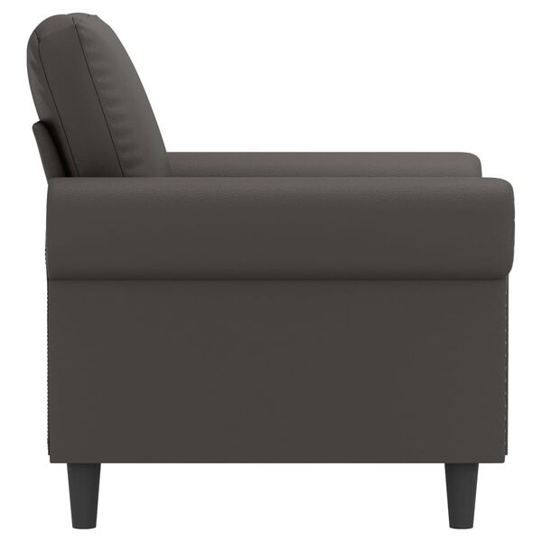 vidaXL Sessel Grau 60 cm Kunstleder