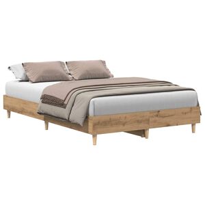 vidaXL Bettgestell ohne Matratze Artisan-Eiche 120x200cm Holzwerkstoff