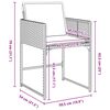vidaXL Garten Essgruppe mit Kissen 9 pcs Grau Poly-Rattan