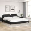 vidaXL Bettgestell ohne Matratze "Zadar" Schwarz 200x200 cm Kunstleder