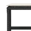 vidaXL 11-tlg. Garten-Essgruppe mit Kissen Schwarz Poly Rattan