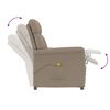 vidaXL Massagesessel mit Kissen Taupe 70.5 x 96.5 x 95 cm Stoff