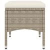 vidaXL 4-tlg. Gartenstuhl und Hocker Set Poly Rattan Grau