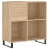 vidaXL Plattenschrank Sonoma-Eiche 84,5x38x89 cm Holzwerkstoff