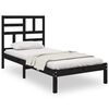 vidaXL Massivholzbett Schwarz 100x200 cm