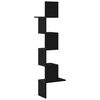 vidaXL Wand-Eckregal Schwarz 32x32x127,5 cm Holzwerkstoff