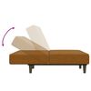 vidaXL Schlafsofa 2-Sitzer mit Fu&szlig;hocker Braun Samt