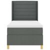 vidaXL Boxspringbett mit Matratze mit Kopfteil Grau 100 x 200 cm Stoff