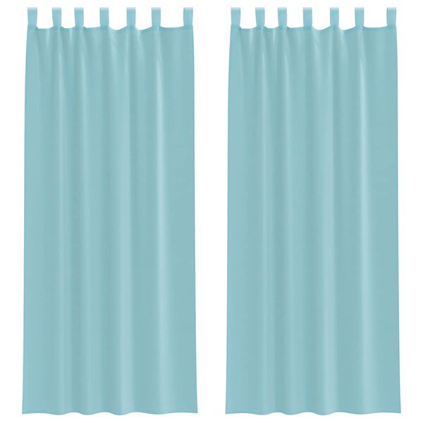 vidaXL Voile Vorh&auml;nge mit Schlaufen 2 Stk. T&uuml;rkis 140x260 cm