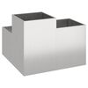 vidaXL Gartenblumentopf Silber 100 x 100 x 60 cm Edelstahl