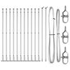 vidaXL Zaunpfosten 13 pcs Silber Stahl