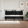 vidaXL H&auml;ngevorderseite Wandmontiert Schwarz 190 x 55 x 5 cm Samt