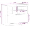 vidaXL LED-Sideboard Schwarz 81 x 37 x 66,5 cm Holzwerkstoff