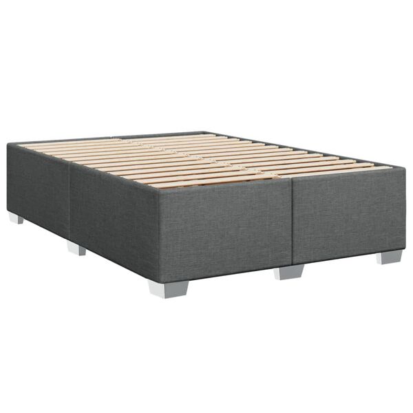 vidaXL Bettgestell ohne Matratze Dunkelgrau 140x190 cm Stoff